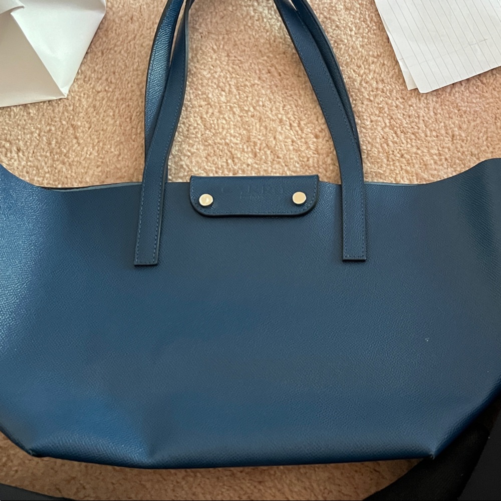 Carro Vera Pelle Elegant Blue Tote